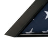 Black Wood Wall Flag Display Case - 13" H x 26.5" L x 3.25" D